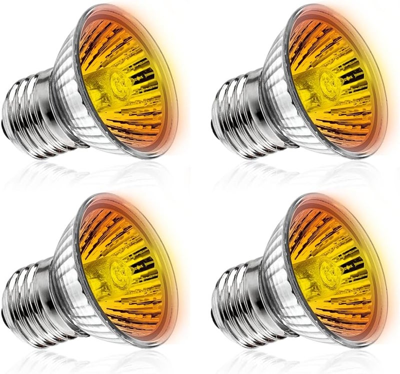 DATOO Reptile Heat Lamp Turtle Heating Light 4PCS 50W UVA UVB Heat Bulb Simulated Sunlight Basking Spot Lamp for Reptiles Lizard Amphibian Bearded Dragon Snake - Image 1